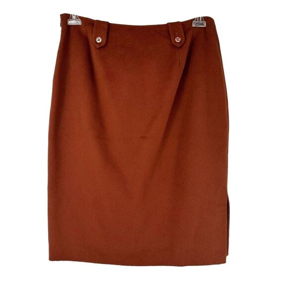 Tocca Skirt 100% Angora Pencil Skinny Womens Size 12 Burnt Sienna Brown Red - Picture 2 of 10